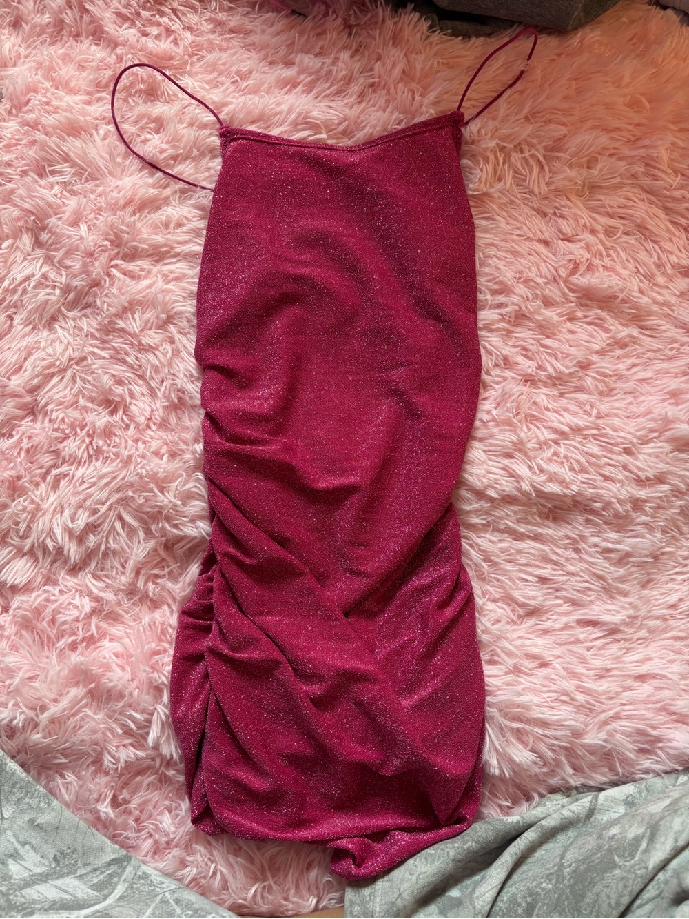 FREE WITH BUNDLE SHEIN Fuchsia Pink Stretch Mini Dress